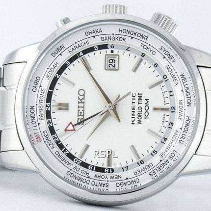 Orologio da uomo Seiko Kinetic World Time GMT SUN067 SUN067P1 SUN067P