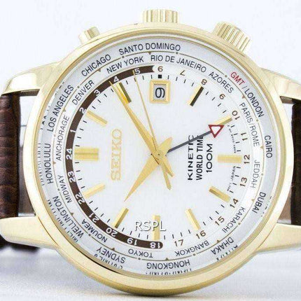 Orologio da uomo Seiko Kinetic World Time GMT SUN070 SUN070P1 SUN070P