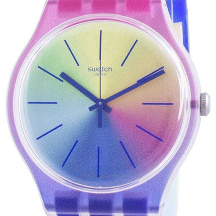 Orologio da uomo Swatch Multiboost quadrante multicolore con cinturino in silicone al quarzo SUOK143