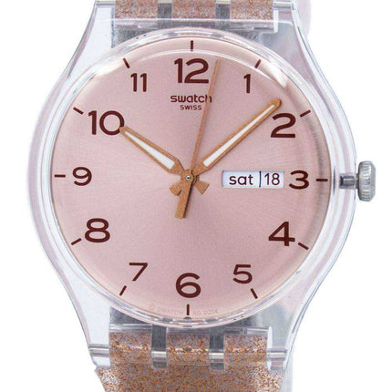 Orologio unisex Swatch Originals Pink Glistar Quartz SUOK703