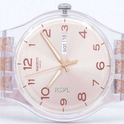 Orologio unisex Swatch Originals Pink Glistar Quartz SUOK703