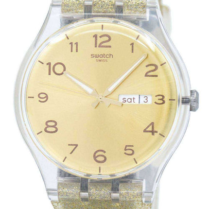 Swatch Originals Golden Sparkle Quartz Orologio SUOK704 unisex