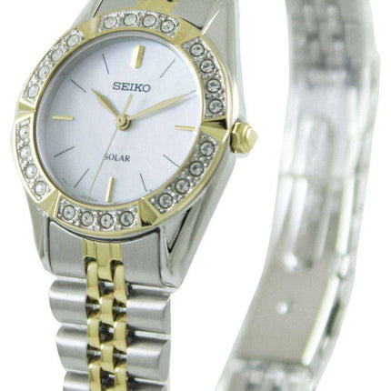 Seiko Solar Two Tone Swarovski Crystals SUP094P1 SUP094P Orologio da donna