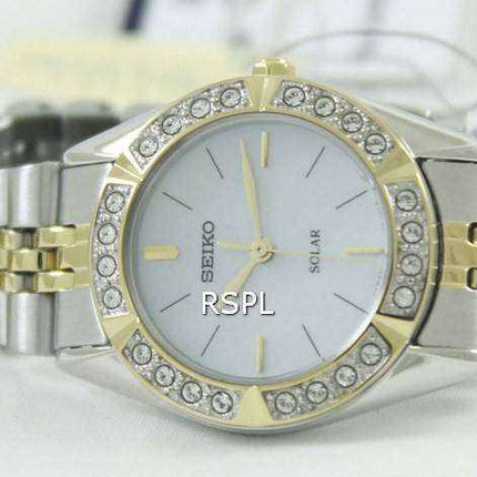 Seiko Solar Two Tone Swarovski Crystals SUP094P1 SUP094P Orologio da donna