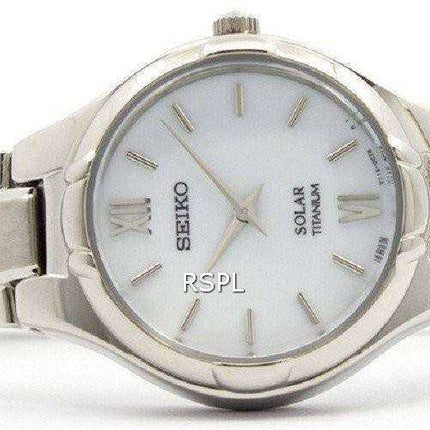 Orologio da donna Seiko Solar in titanio con quadrante bianco SUP277 SUP277P1 SUP277P