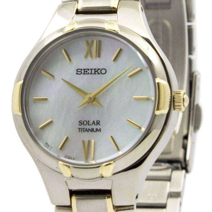 Orologio da donna Seiko Solar in titanio con madreperla SUP280 SUP280P1 SUP280P