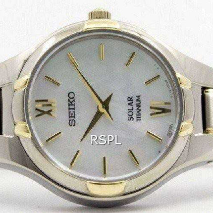 Orologio da donna Seiko Solar in titanio con madreperla SUP280 SUP280P1 SUP280P