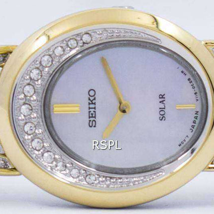 Seiko Solar Two Tone Swarovski Crystals SUP296 SUP296P1 SUP296P Orologio da donna