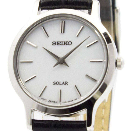 Cinturino in pelle quadrante bianco Seiko Solar SUP299 SUP299P1 SUP299P