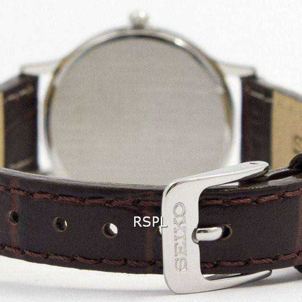 Cinturino in pelle quadrante bianco Seiko Solar SUP303 SUP303P1 SUP303P