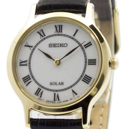 Cinturino in pelle quadrante bianco Seiko Solar SUP304 SUP304P1 SUP304P