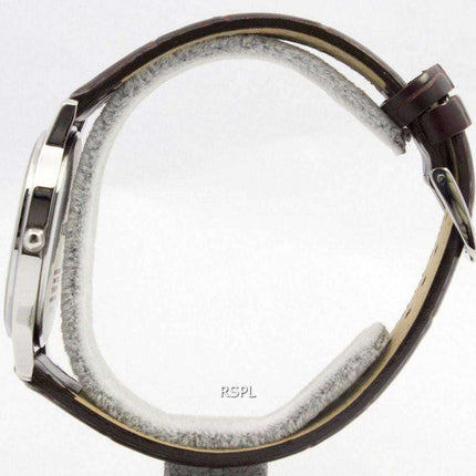 Orologio da uomo in pelle con quadrante bianco Seiko Solar SUP869 SUP869P1 SUP869P