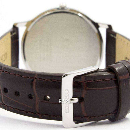 Orologio da uomo in pelle con quadrante bianco Seiko Solar SUP869 SUP869P1 SUP869P