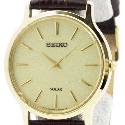 Orologio da uomo Seiko Solar Gold Tone SUP870 SUP870P1 SUP870P