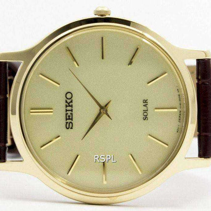 Orologio da uomo Seiko Solar Gold Tone SUP870 SUP870P1 SUP870P
