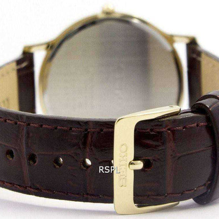 Orologio da uomo Seiko Solar Gold Tone SUP870 SUP870P1 SUP870P