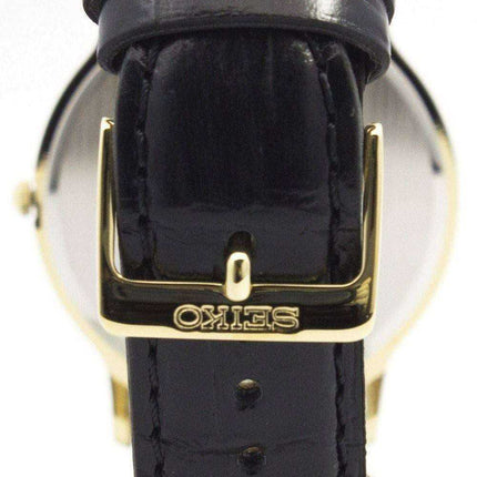 Orologio da uomo in pelle con quadrante bianco Seiko Solar SUP872 SUP872P1 SUP872P