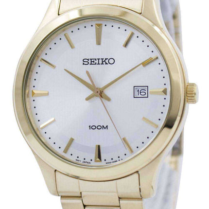 Orologio da uomo Seiko Quartz Gold Tone 100M SUR054 SUR054P1 SUR054P