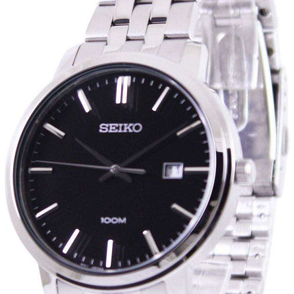 Orologio da uomo Seiko Quartz Black Dial SUR109P1 SUR109P