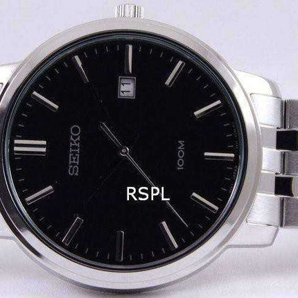Orologio da uomo Seiko Quartz Black Dial SUR109P1 SUR109P