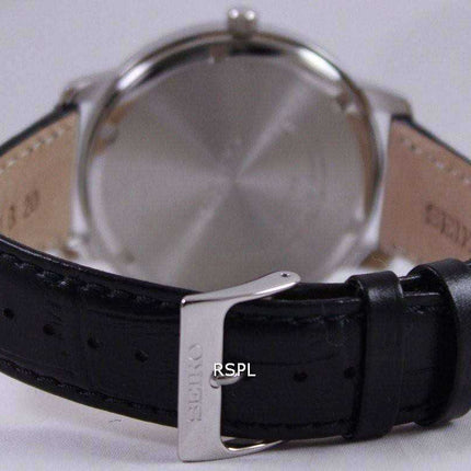 Orologio da uomo con cinturino in pelle al quarzo Seiko SUR113P1 SUR113P