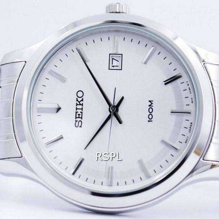 Orologio al quarzo Seiko al quarzo quadrante bianco 100M SUR141 SUR141P1 SUR141P