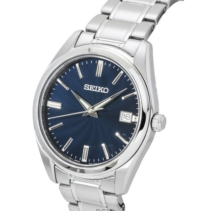 Orologio da uomo Seiko in acciaio inossidabile con quadrante blu al quarzo SUR309P1 100M