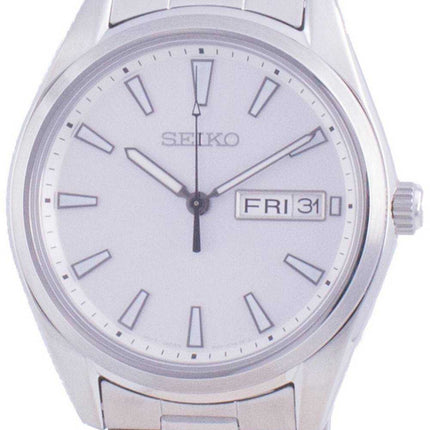 Orologio da uomo Seiko Classic quadrante bianco al quarzo SUR339 SUR339P1 SUR339P 100M