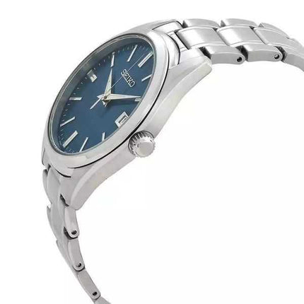 Orologio da uomo Seiko Classic in acciaio inossidabile con quadrante blu al quarzo SUR525P1 100M
