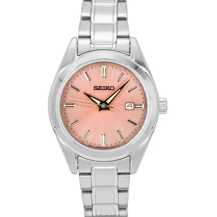 Orologio da donna Seiko Conceptual in acciaio inossidabile con quadrante rosa al quarzo SUR529P1 100M