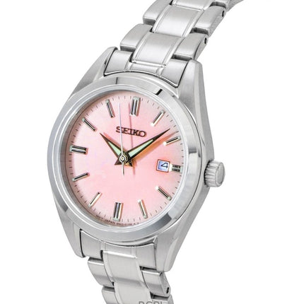 Orologio da donna Seiko Conceptual in acciaio inossidabile con quadrante rosa al quarzo SUR529P1 100M