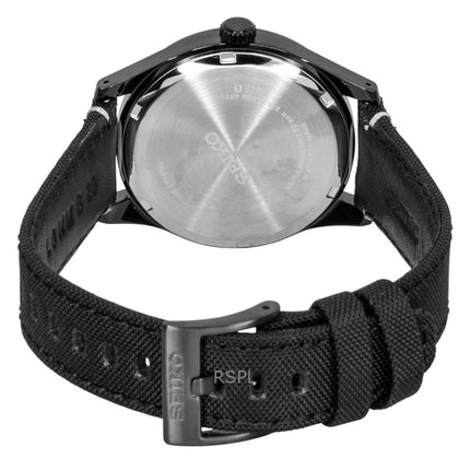 Orologio da uomo Seiko Classic con cinturino in nylon e quadrante nero al quarzo SUR571P1 100M