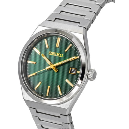 Orologio da uomo Seiko Classic in acciaio inossidabile con quadrante verde al quarzo SUR601P1 100M