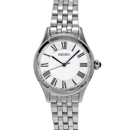 Orologio da donna Seiko Classic in acciaio inossidabile con quadrante argentato al quarzo SUR609P1