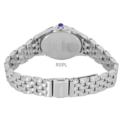 Orologio da donna Seiko Classic in acciaio inossidabile con quadrante argentato al quarzo SUR609P1