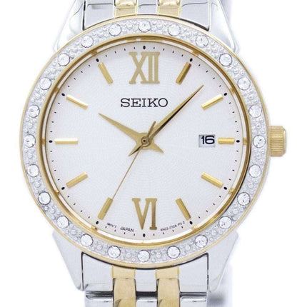 Orologio da donna rinnovato con accenti di diamanti al quarzo Seiko SUR690 SUR690P1 SUR690P