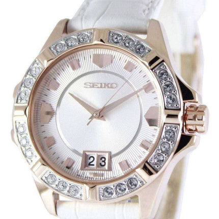Seiko Quartz Crystals White Dial SUR800 SUR800P1 SUR800P Orologio da donna