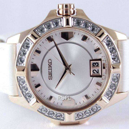 Seiko Quartz Crystals White Dial SUR800 SUR800P1 SUR800P Orologio da donna