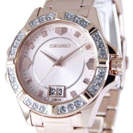 Seiko Quartz Crystals Rose Gold SUR802 SUR802P1 SUR802P Orologio da donna