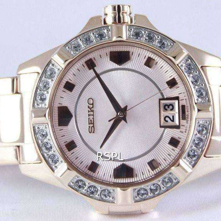 Seiko Quartz Crystals Rose Gold SUR802 SUR802P1 SUR802P Orologio da donna