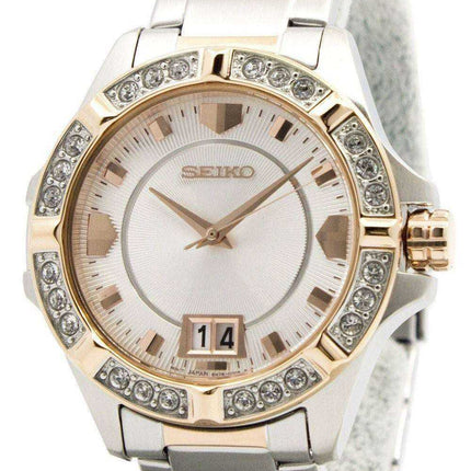 Orologio da donna Seiko Lord Quartz Crystals quadrante bianco SUR804 SUR804P1 SUR804P