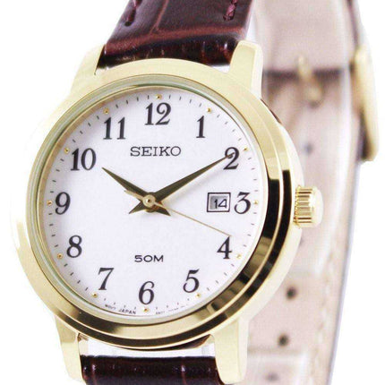 Cinturino in pelle al quarzo Seiko SUR822 SUR822P1 SUR822P - Orologio da donna