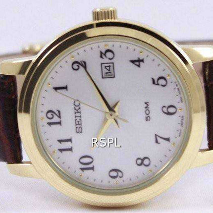 Cinturino in pelle al quarzo Seiko SUR822 SUR822P1 SUR822P - Orologio da donna