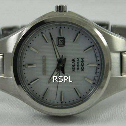 Orologio da donna Seiko Solar Titanium 100M SUT199 SUT199P1 SUT199P