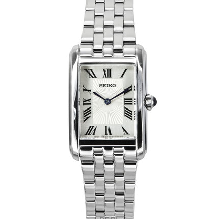 Orologio da donna Seiko Classic in acciaio inossidabile con quadrante bianco al quarzo SWR083P1