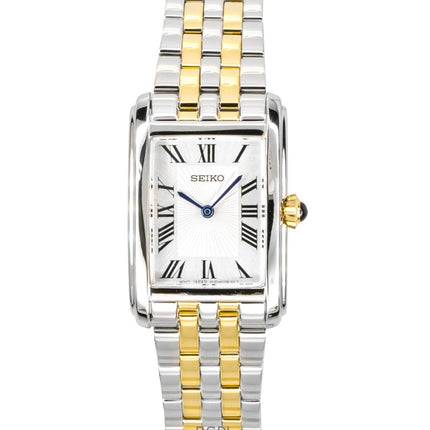 Orologio da donna Seiko SWR087P1 al quarzo con quadrante argentato e acciaio inossidabile bicolore