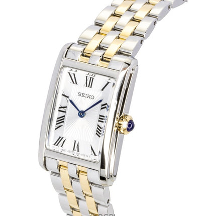 Orologio da donna Seiko SWR087P1 al quarzo con quadrante argentato e acciaio inossidabile bicolore