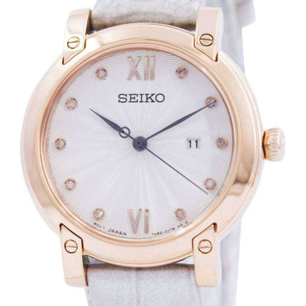 Seiko Quartz Diamond Accent SXDG82 SXDG82P1 SXDG82P Orologio da donna