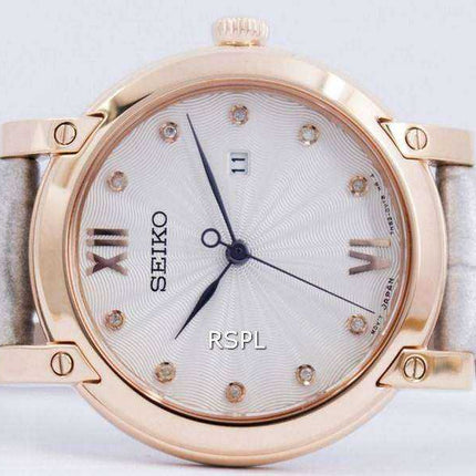 Seiko Quartz Diamond Accent SXDG82 SXDG82P1 SXDG82P Orologio da donna