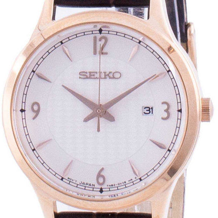 Orologio da donna Seiko Neo Classic in pelle di vitello al quarzo SXDG98 SXDG98P1 SXDG98P 100M